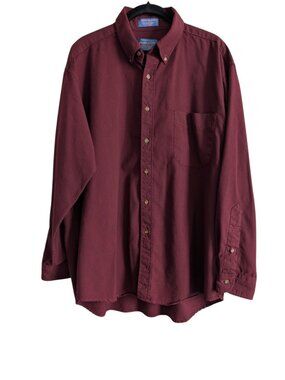 Sir Pendleton Shirt Mens L Long Sleeve Button Up Vintage 100% Wool Maroon *FLAW*